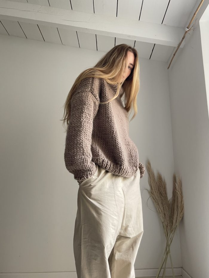 Pull « LULU » laine beige