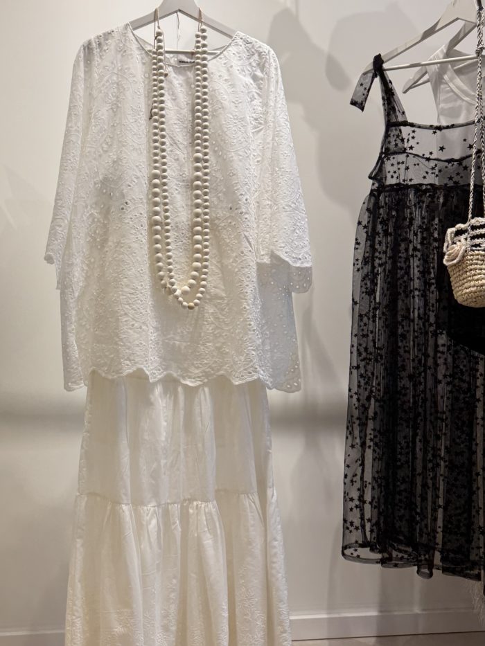 Jupon « JUDITH » coton brodé & festonné